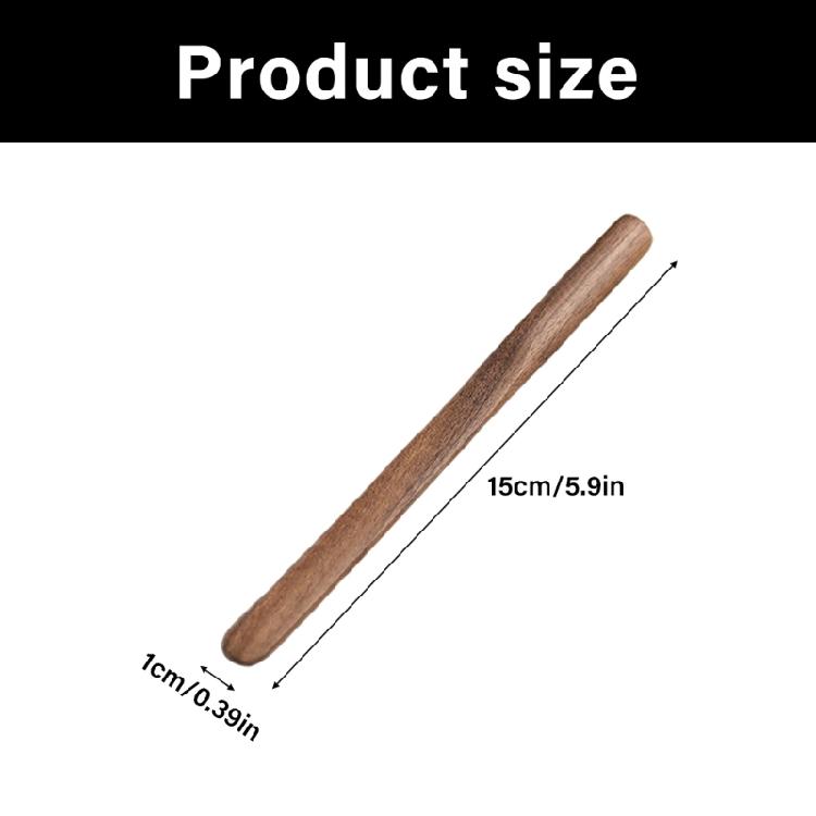 Professional  Walnut Stir Stick Round Tip Coffee Accessory Ergonomic Long Grip Stirring Spoon Home Cafes Essential
