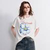 Chuyu Women's Power Series 2026 Summer Round Neck Printed T-shirt