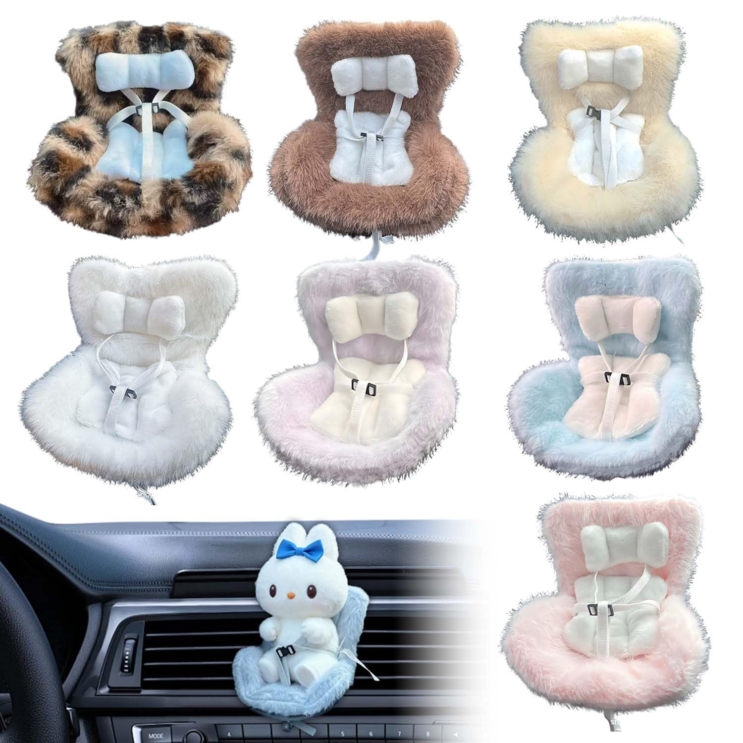 

Plush, Child Seat, Car, Doll, Car Seat, Plush, Doll Car Seat Vent Clip, Car