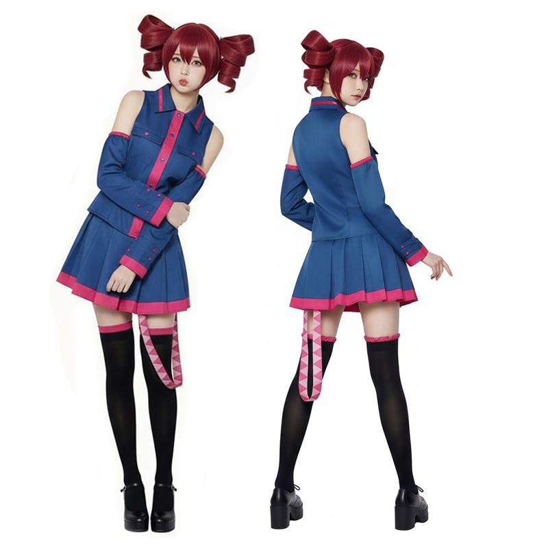 Costume Cosplay Kasane Teto Vestito Uniforme Blu Vtuber Vocaloid Idol Outfit Donna Halloween Festa Anime Gioco di Ruolo Completo