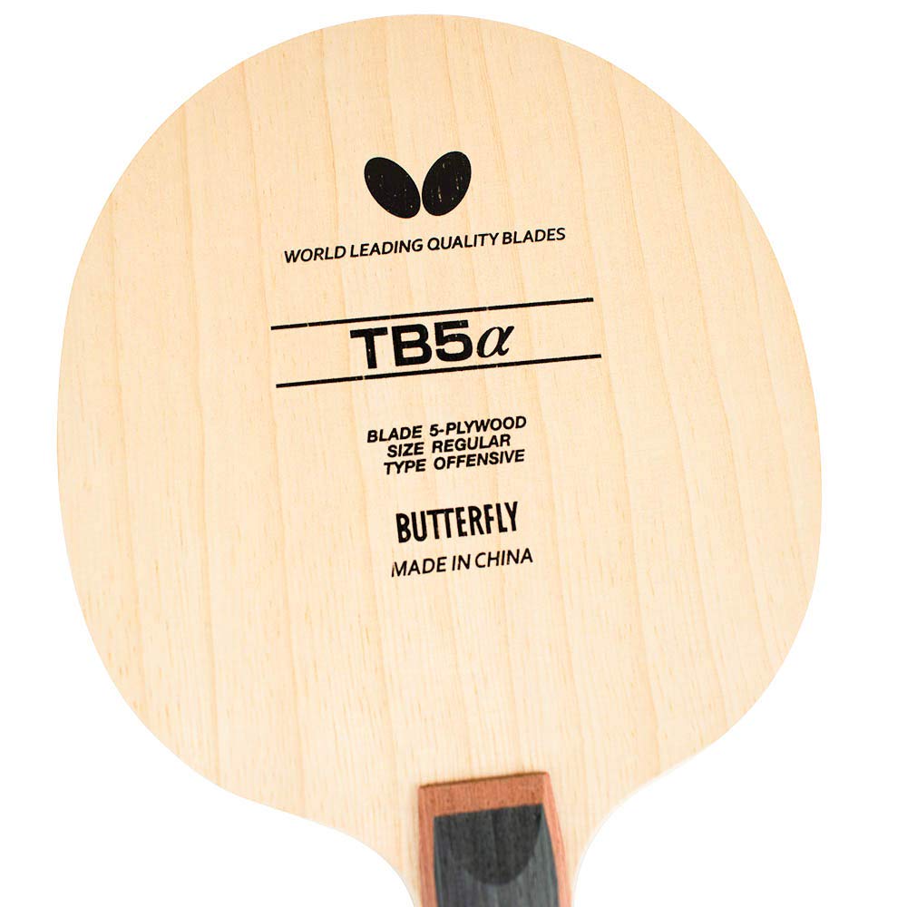 Butterfly Table Tennis Racket for Beginners TB5 Alpha Shakehand Offensive 5-Ply Flare 37001