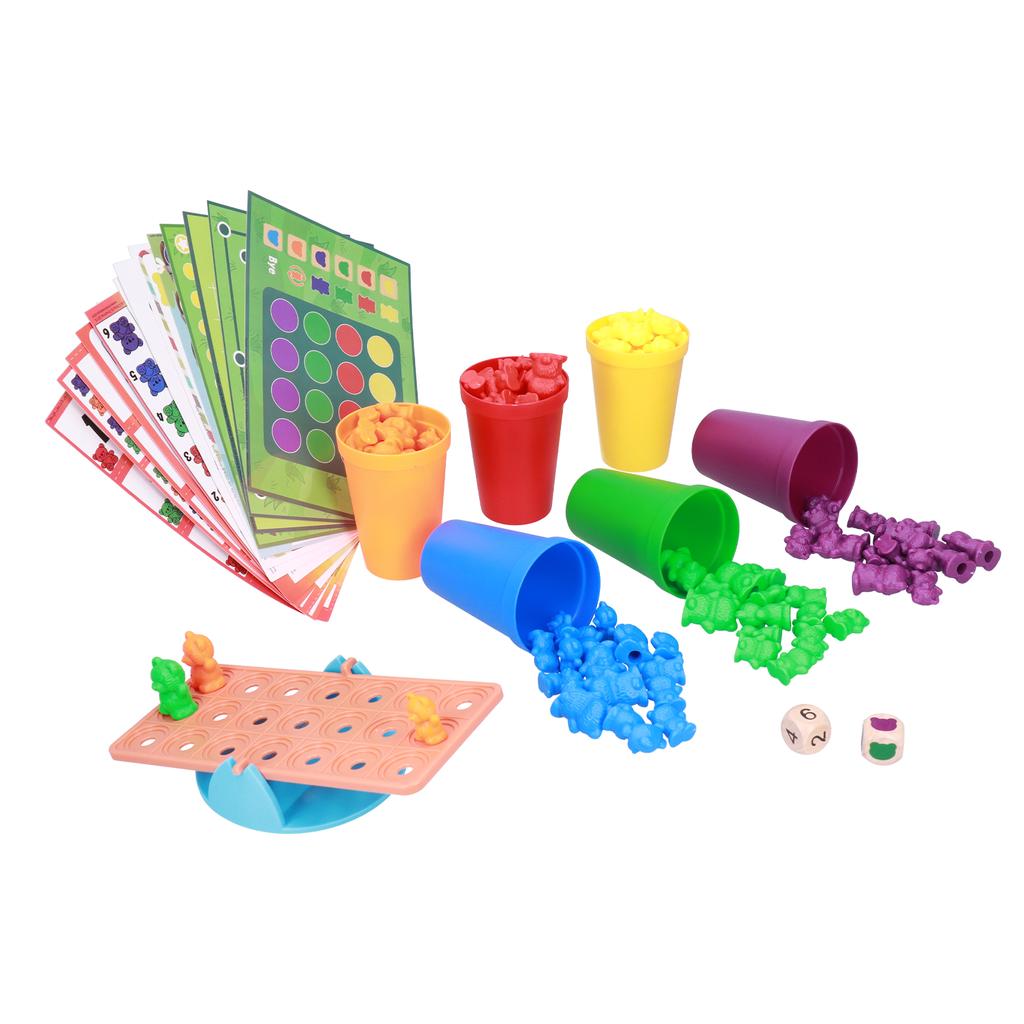 Kid Counting Bears Toys Children Color Matching Sorting Mathematics Educational ToysBear Scales
