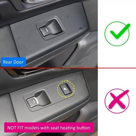 Carbon Fiber Car Door Window Switch Panel Cover Trim For -2024 Honda CR-V