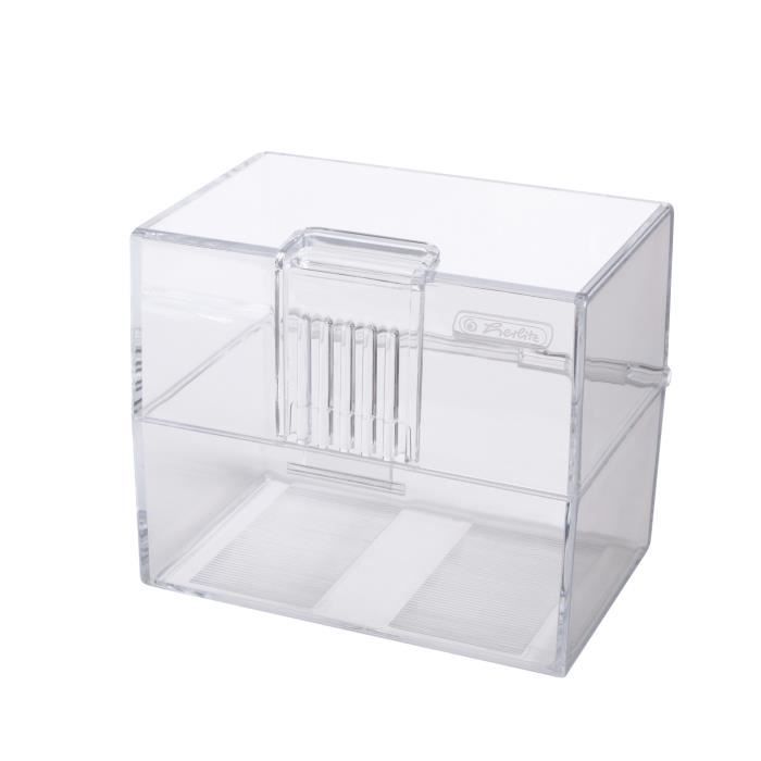 Boîte à fiches - HERLITZ - A8 - Transparent - Plastique