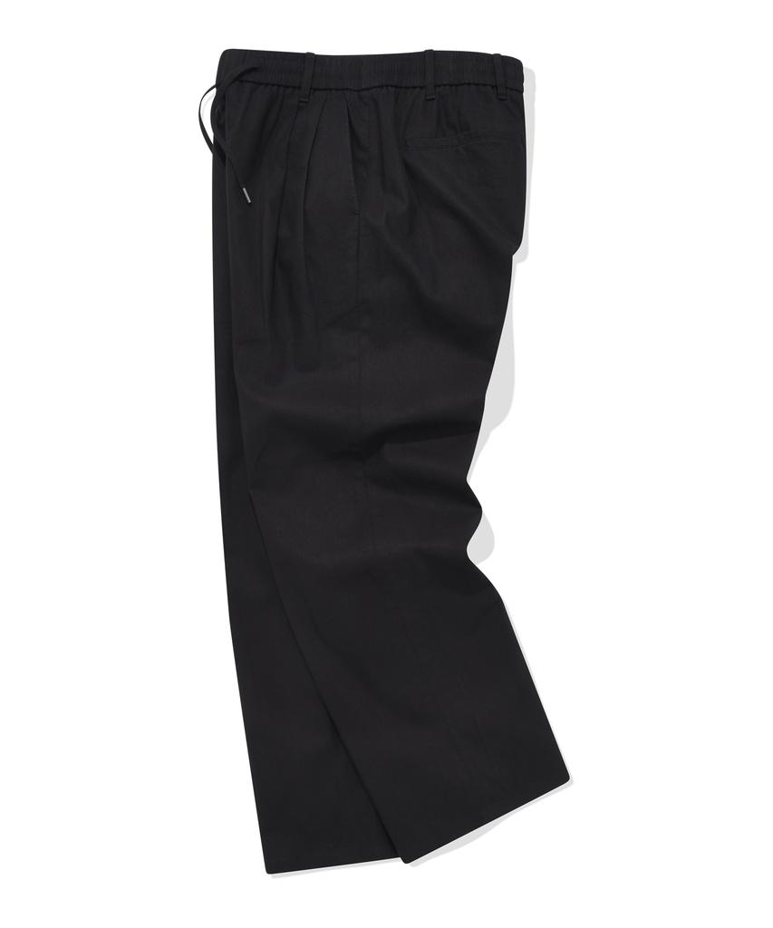 COVERNAT Linen Elastic Waist Easy Pants Black
