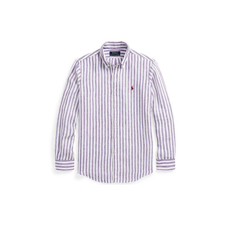 

Polo Ralph Lauren SS22 Рубашка мужская с длинным рукавом из полосатого льна Синий MNPOWOV16821506-999 S