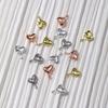 10Pcs/Set Nail Art Charms Multi-colors Shiny Mini 3D Metal DIY Nail Accessories Melting Love Heart Shape Nail Decorations for Nail Salon
