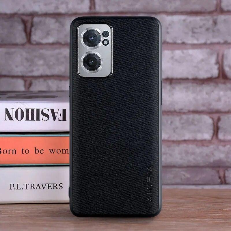 Case for OnePlus Nord CE 2 CE2 5G Coque Luxury Textile Leather Skin Soft TPU Hard Phone Cover Funda for Oneplus Nord Ce 2 Case
