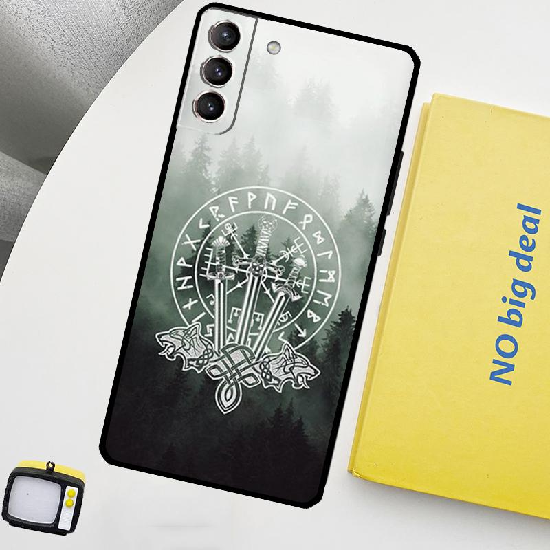 Forest Nordic Runes Funda For Samsung Galaxy S22 Ultra S23 FE S9 S10 Note 10 Plus Note 20 Ultra S20 S21 FE Case