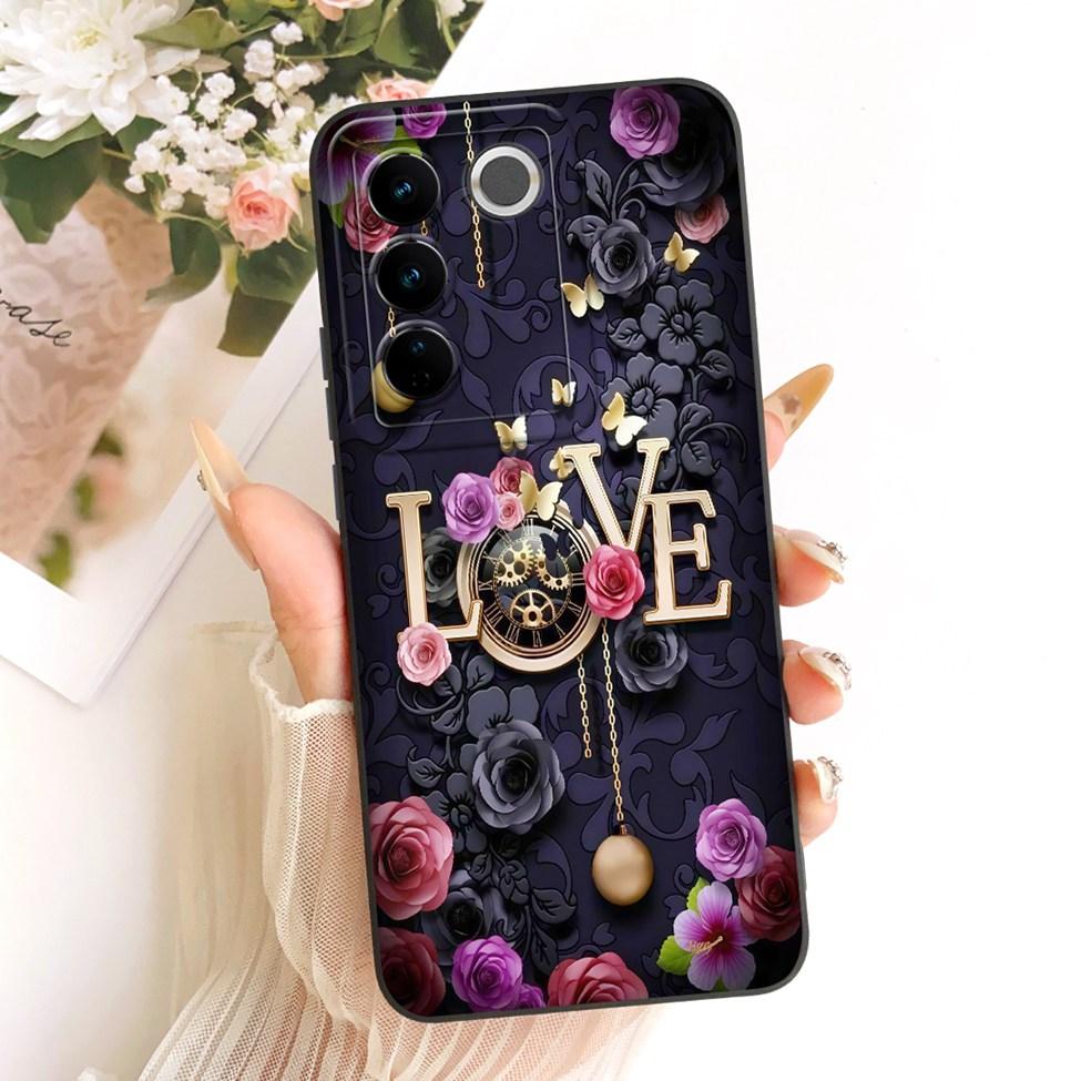 For Vivo V27 V2231 V2246 Case For Vivo V27 Pro V2230 Cover Luxury Fashion Cool Kawaii Cute Painted Silicone Casing