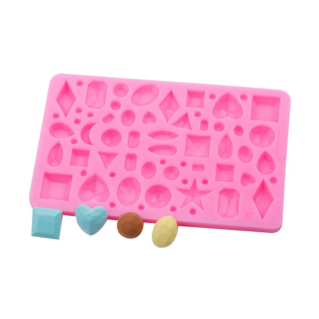 Heart Crystal Fondant Cookie Mold Home Bakery Reusable Washable Chocolate Silicone Mould Baking Tool Kitchen Gadget