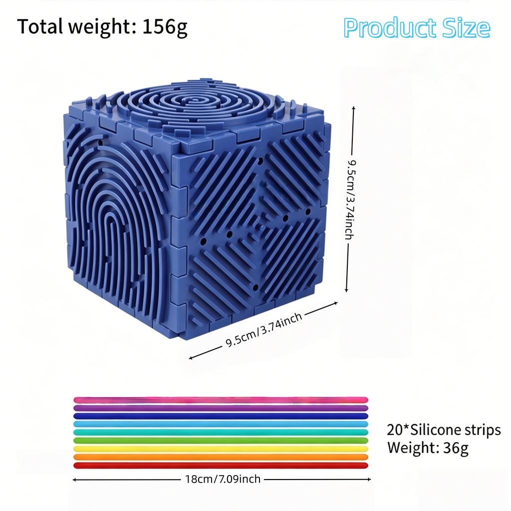 Children'S 3D Stereo Decompression Cube Silicone Sensory Toy, Baby Concentration Training Educational Building Blocks, Early Education Hands-On
