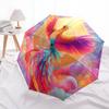 1 PC Automatic Folding Umbrella - Beautiful phoenix Pattern, Portable & Foldable Design with 8 Ribs, Christmas Birthday Gifts