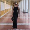 Nuovo Abito Elegante Sexy a Fianchi Estivo Moda Semplice con Spallina Abito da Donna