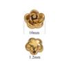5 Piece 304 Stainless Steel Beads For DIY Jewelry Making Rose Flower 3D Charms Gold/Silver Plated bead Bracelet Necklace Finding