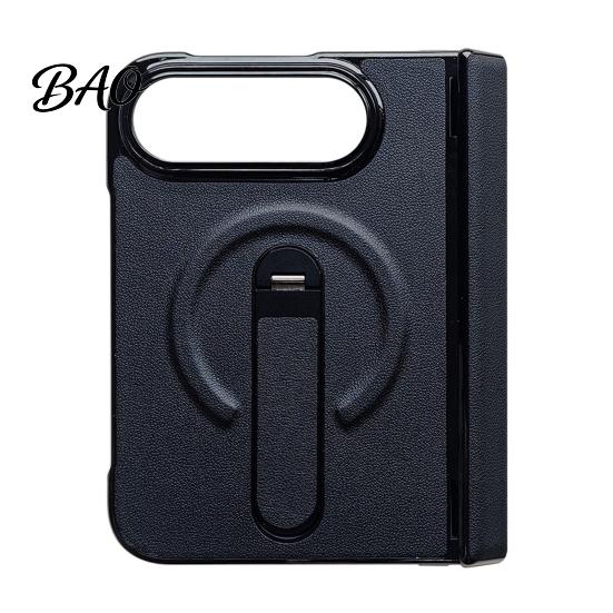 Folding Phone Case with Screen Protector Faux Leather for iPhoneDuo, Protective Cover Hinge Protection, Scratch Resistant Shell Magnetic Built-in And