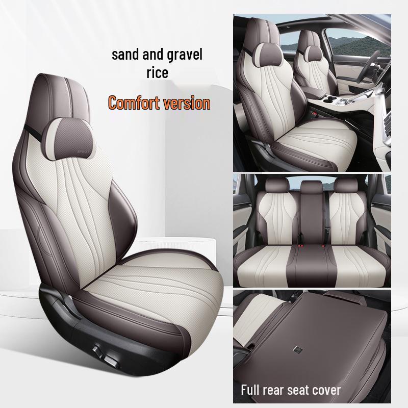 BYD Qin PLUS Universal Full Leather Car Seat Cushion, Four Seasons, Full Surround, Five-Seater