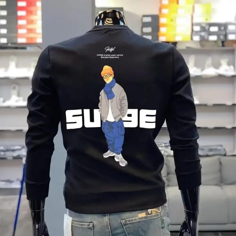 

Осенняя мужская хлопковая толстовка, мужские футболки с длинным рукавом и принтом, высококачественная черная футболка с круглым вырезом, мужская одежда, пуловеры и футболки с длинными рукавами для мужчин 3XL