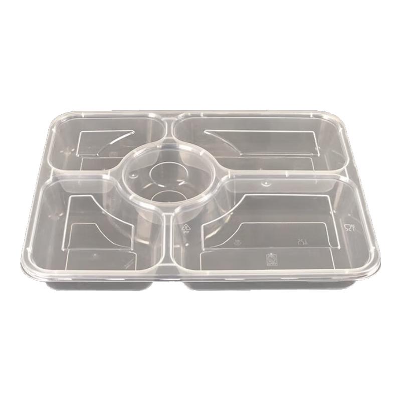 Disposable 5-Compartment Aluminum Foil Meal Prep Container