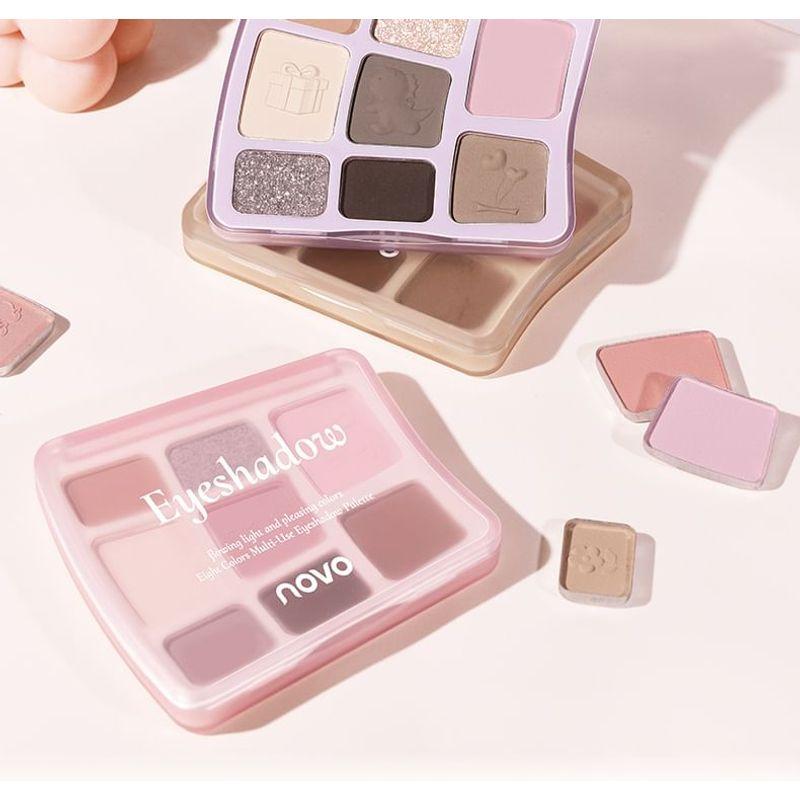 NOVO - Streaming 8-Colors Multi-Use Eyeshadow Palette - 2 Types