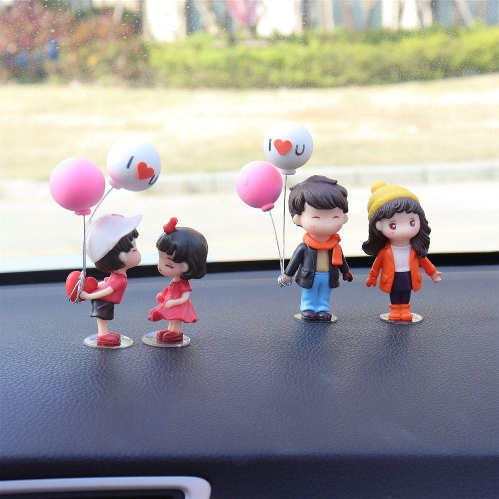 Action Figure Center Console Dashboard Figurine Cartoon Couples Model Car Ornament Car Decoration