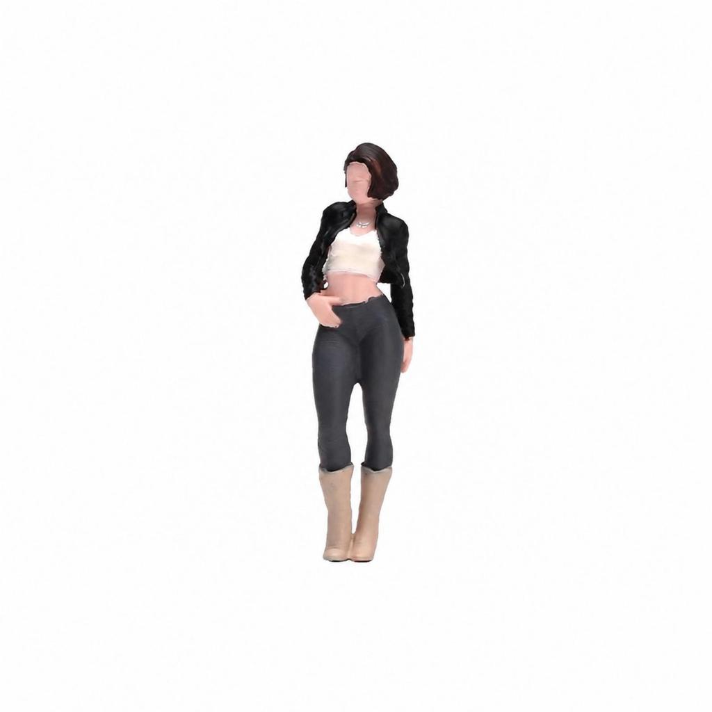 Miniature Figurine of a Woman Realistic Small for Dioramas