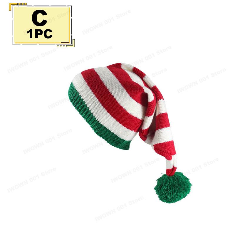 

Christmas Knitted Hat Winter Thickened Warm Hat Hairball Long Tail Hat Witch Hat Ladies Hat Christmas Gift Decoration 22x46cm