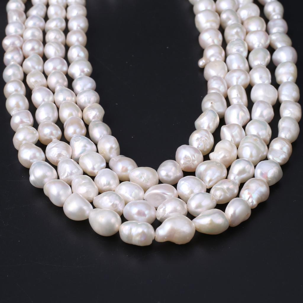 1String, White Natural Freshwater Pearls, Baroque Irregular Pearl Beads, for DIY Necklace Accessories, Jewelry Making, Women Gift, 36 Cm