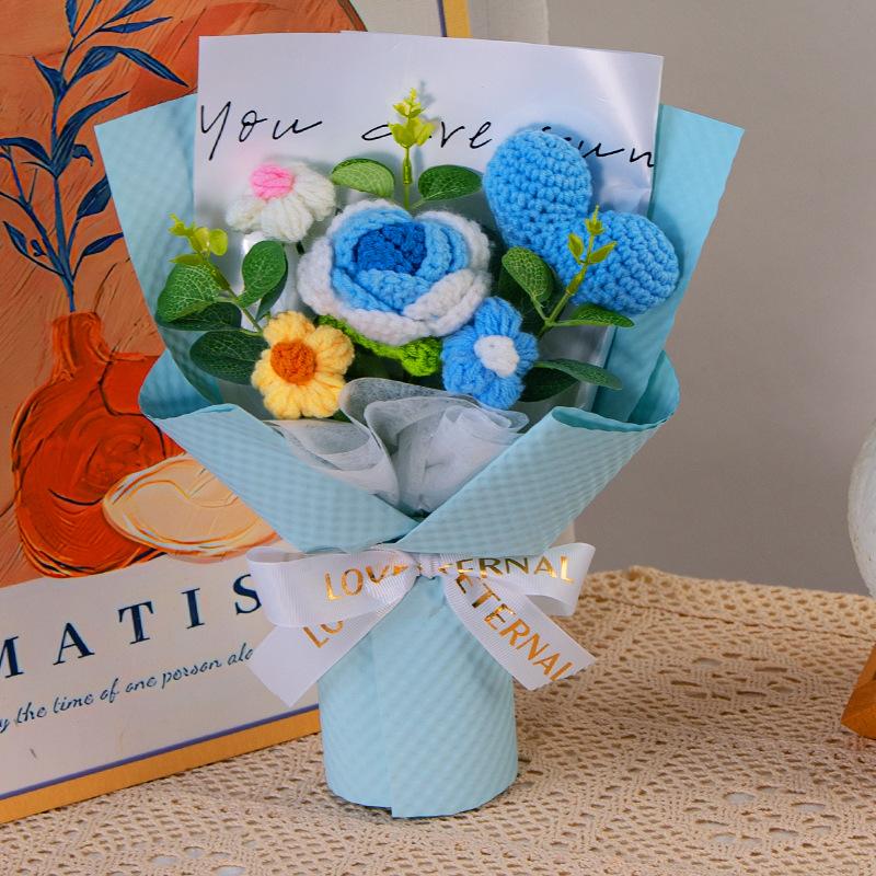 Handmade Artificial Flower Bouquet for Mother’s Day Gift Bridesmaid Birthday Creative Holiday Home Decor Everlasting Flowers