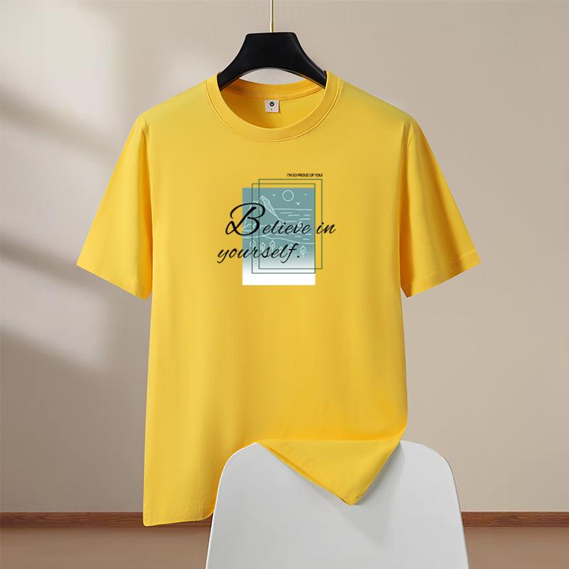 

Мужская футболка с коротким рукавом из 100% хлопка, большого размера S-6XL, с круглым вырезом, повседневная XXXL жёлтый
