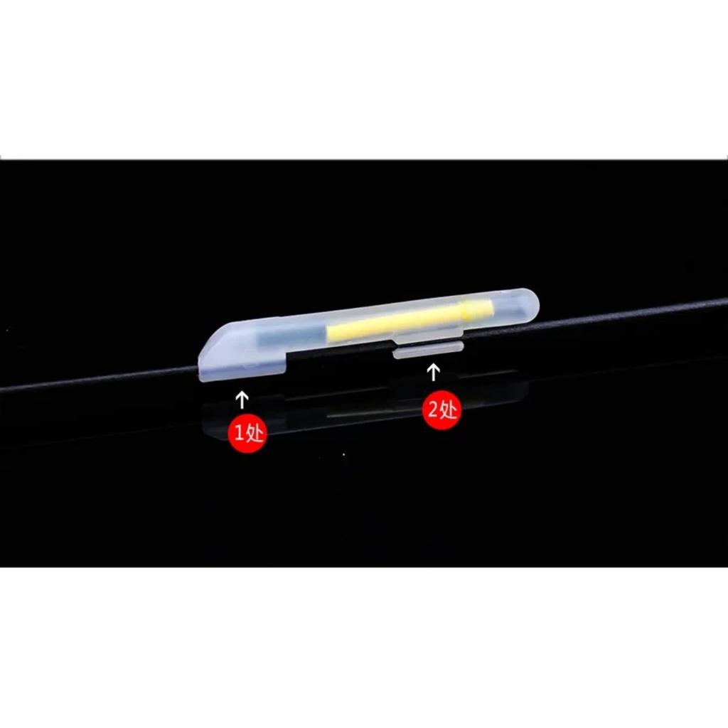100pcs 50Bags Clip-On Fishing Rod Glow Stick Night Fishing Lights Float Stopper Fireflies Luminous Float Bobber Dark Glow Sticks 260319