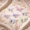 50Pcs Double-layer Chiffon Butterfly Embroidered Patches  Bridal Hair Accessories