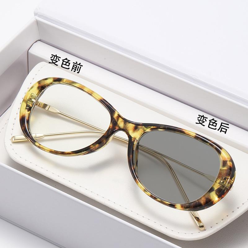 

Retro Oval Frame Prescription Glasses for Woman Photochromic Myopia Glasses Customized Eyeglasses demo lens морская черепаха