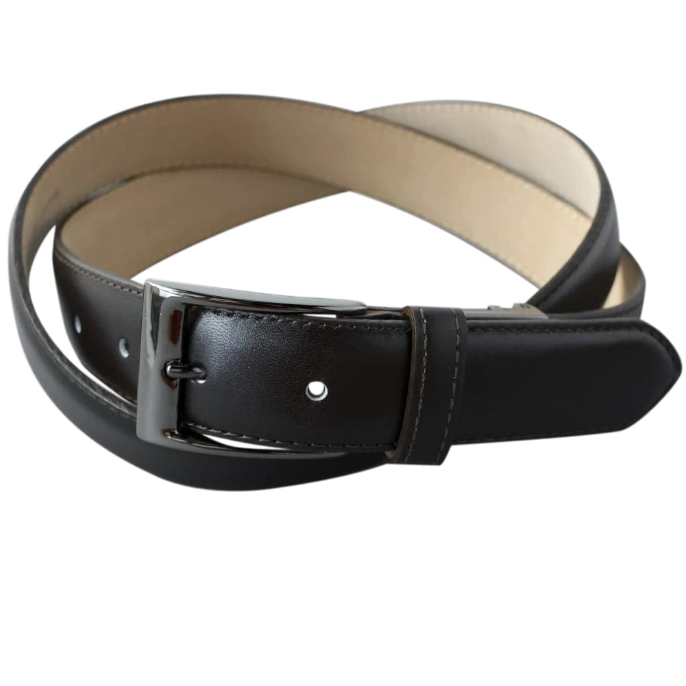 [Vincent Crafted] Nagasawa Belt Industry, Made in Japan, French Annonay Box Calf Leather Belt, Genuine Leather, 30mm Wide, Men s Business Belt, Dark