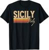 Vintage Sicily Italy For Men Women T-Shirt Size S-5XL