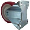Fixed wheel castor 100mm 200kg FPPU 1001 RED polyurethane
