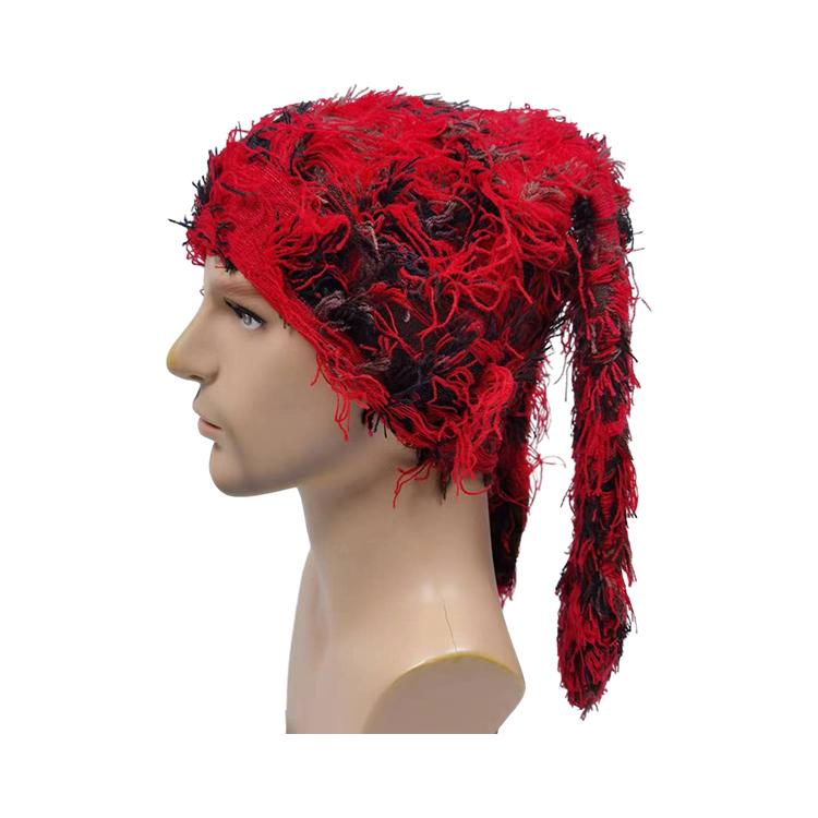 Distressed Beanie and Balaclava Unisex Winter Hat With Ears Custom Logo Embroidery Private Woven Tag Label