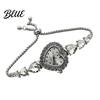 Classic Wristwatch for Ladies Women's Heart Shaped Bracelet Watch Rhinestone