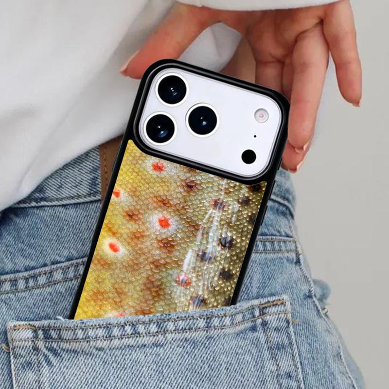 Rainbow Trout Fishing Skin Phone Case for iPhone 17ProMax 12 13 14 15 16e 17 Pro Max Plus Air Cover