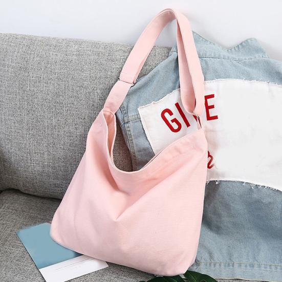 Damen Umhängetasche aus einfarbigem Segeltuch mit verstellbarem Riemen, Aufbewahrungstasche für Handtaschen