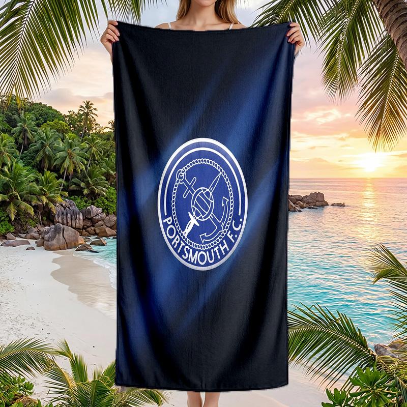 Stampa Portsmouth FC Asciugamano da Spiaggia Quick Dry Microfibra Assorbente Portatile da Viaggio Asciugamano per Nuoto