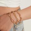 Fashion personality bamboo thick chain metal bracelet female, trend temperament multi-layer