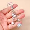 Cute Star Cloud Keychain Women Girls Crystal Pearl Key Ring Pendants for Handbag Decor DIY Handmade Key Chain Gifts