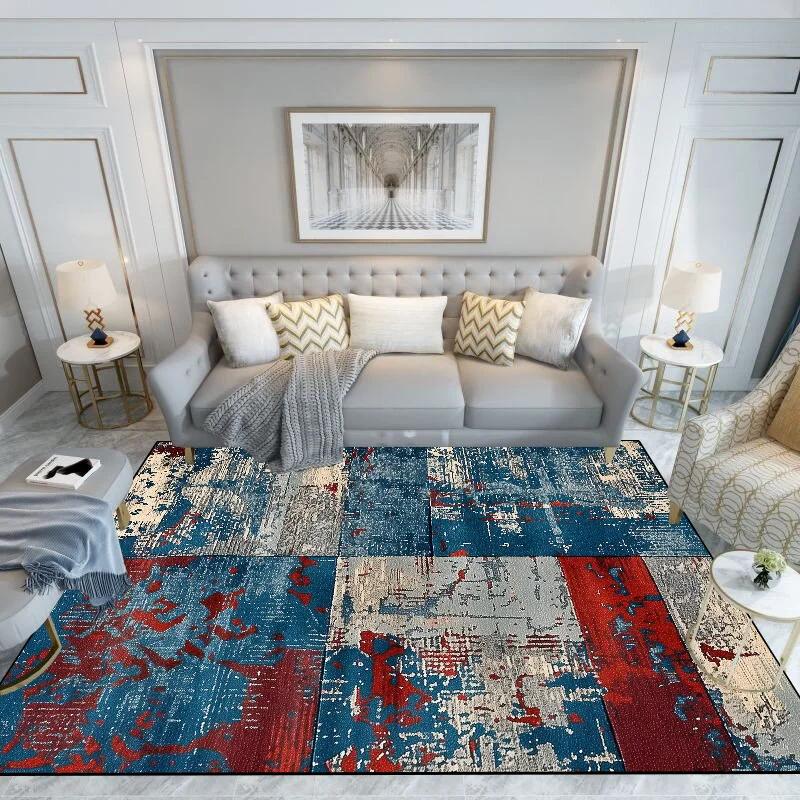 Light Luxury Splashing Ink Living Room Large Area Carpet Bedroom Decor Rugs Non-slip Floor Mat Lounge Rug Hotel Lobby Carpets