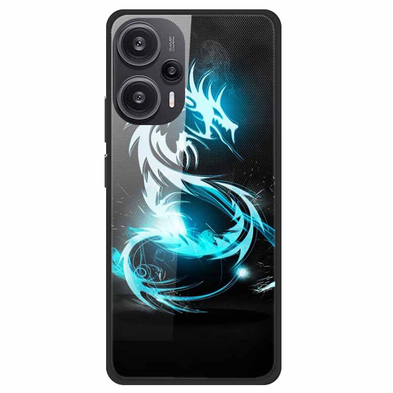 For Xiaomi Poco F5 5G F5Pro Case Luxury Tempered Glass Soft Bumper Phone Cover for POCO F5 Pro 2023 Fundas on PocoF5 Painted