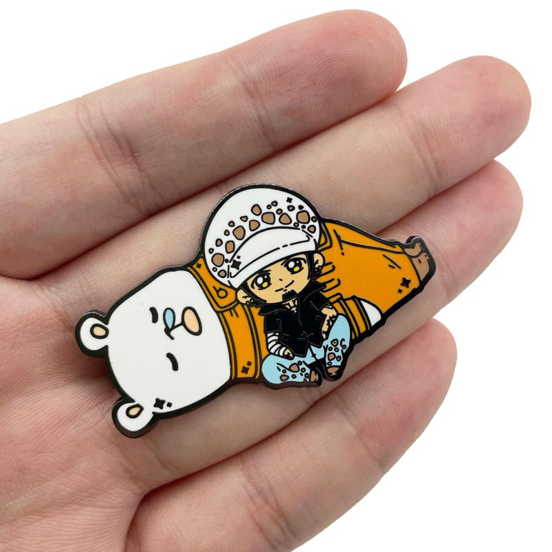 Creativity Anime One Piece Enamel Pins Monkey D Luffy Badges Men Women's Brooches Cool Briefcase Badges Decorate Gifts
