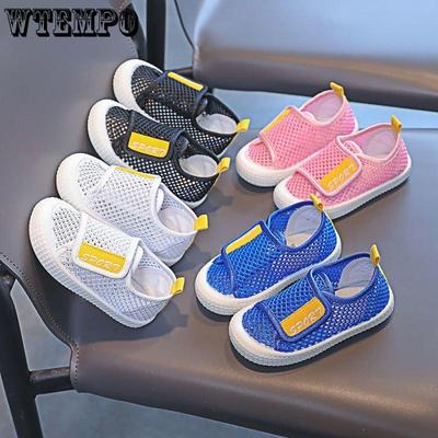Couleur bonbon été respirant Air maille enfants unique Net tissu enfants sport décontracté garçons filles baskets chaussures