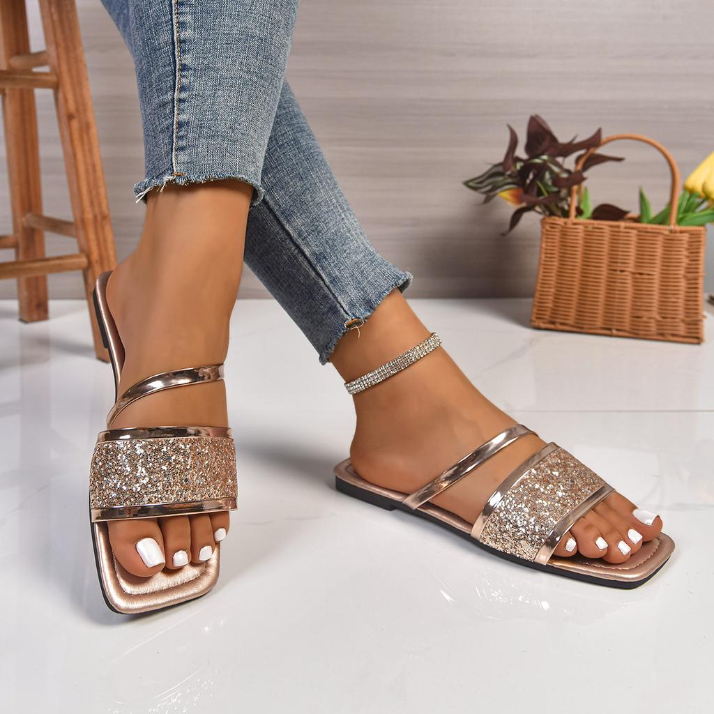 2025 New Designer Casual Flat Shoes Women Elegant Slip On Walking Slippers Lightweight Comfortable Shoes Slides Women