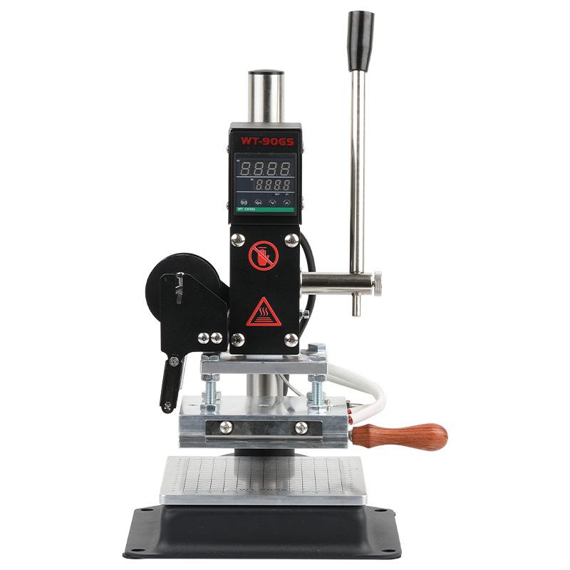 WT-90GS-T Manual Hot Stamping Machine for Embossing PU Leather, Notebooks, Beads, and Cards