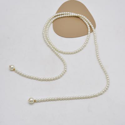 French Multi-wear Fashion Artificial Pearl Long Necklace Female Elegant Stacking Neck Chain Retro Collarbone Chain Tide